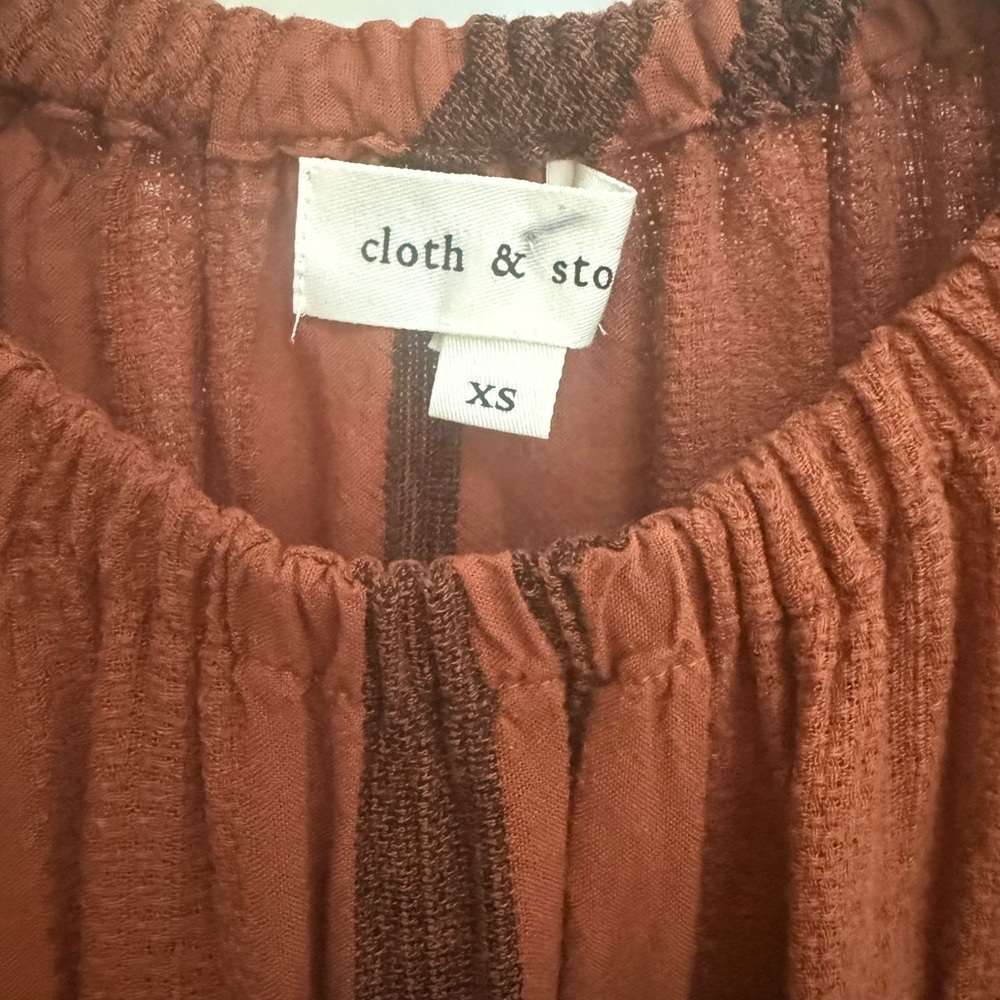 Cloth and Stone Stripe Ruffle Sleeveless Top - Picture 6 of 8